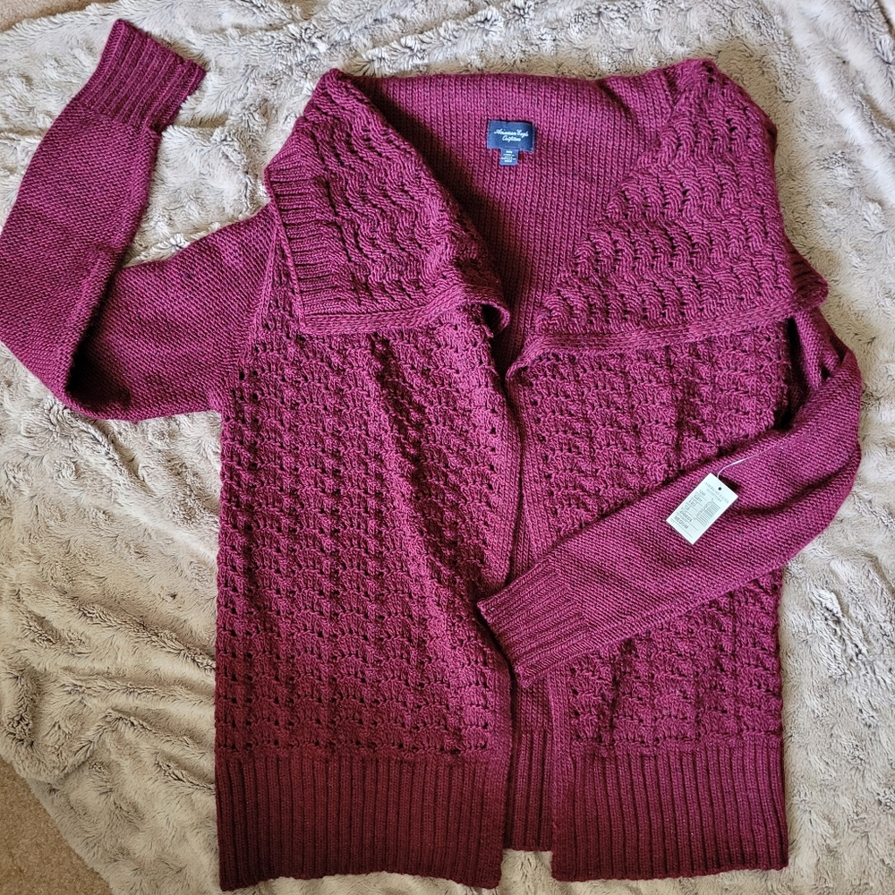American Eagle Shawl Sweater